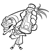 A coloring page of emperor kuzco